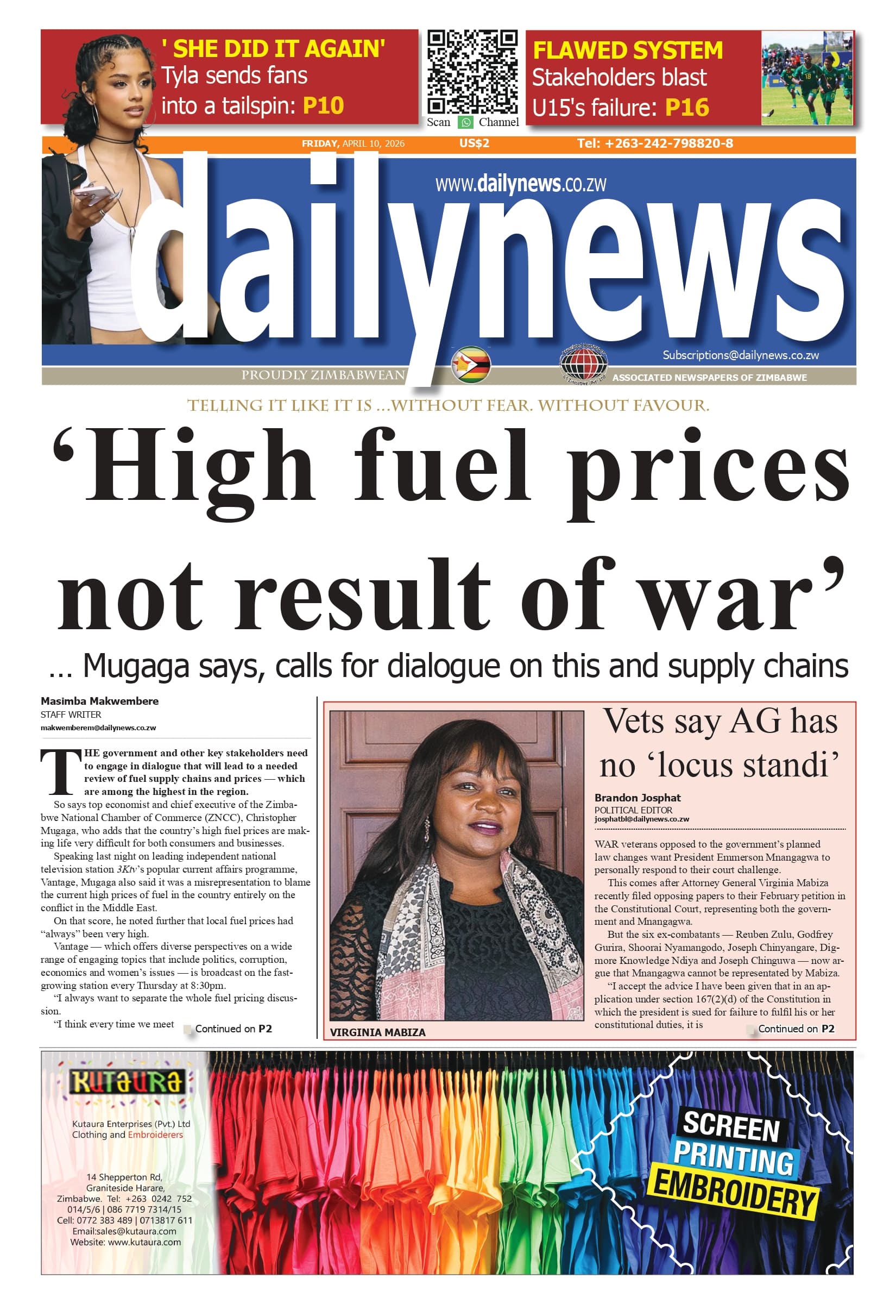 Friday 10 April 2026